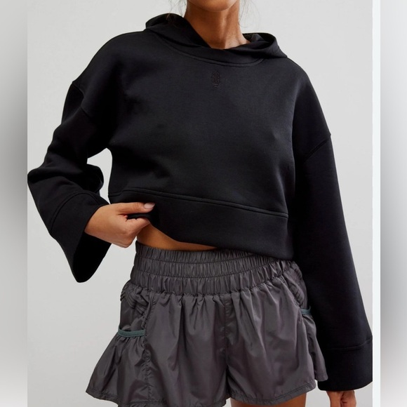 Free People Tops - Free People-Playing Games Hoodie black. Size Small-brand new without tags.
